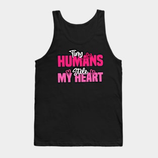 Tiny Humans Stole My Heart - Heartwarming Valentine's Day Tank Top